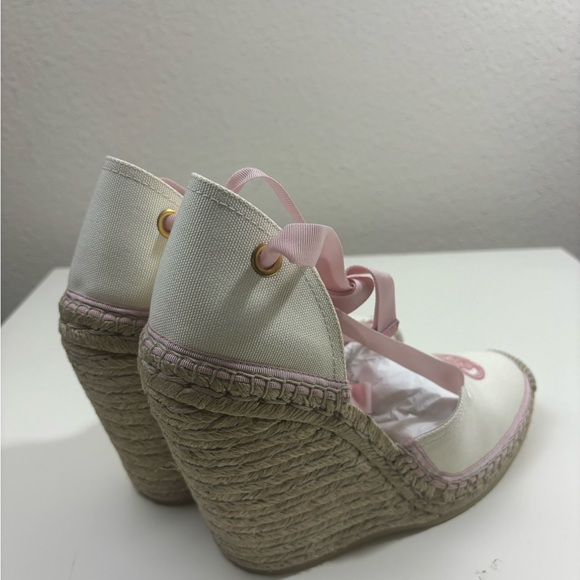 Gucci interlocking G espadrilles With Ribbon Tie platform Wedge - Picture 4 of 10